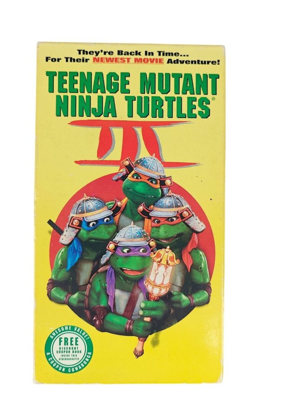 Teenage Mutant Ninja Turtles III VHS 1993 Vintage SciFi Fantasy Golden Harvest